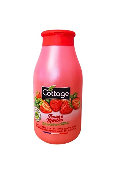 Cottage Set of 3 x Strawberry and Mint Shower Milk, 250 ml