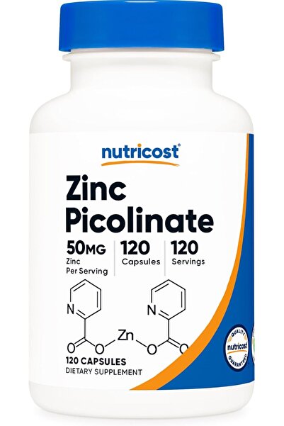 Nutricost Zinc Picolinate Çinko 50mg 120 Vegetarian Caps