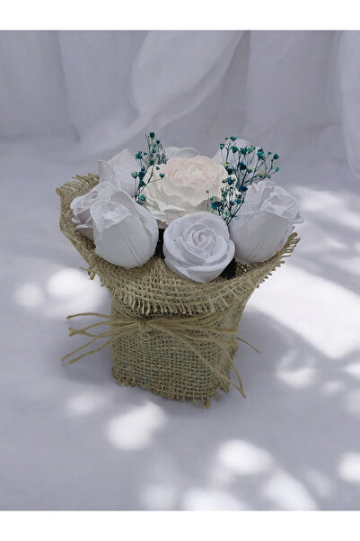 Bead Lila Gül ve Lale Kokulu Taş Çiçek Buketi Arajmani Anneler Günü Dogum ve ...