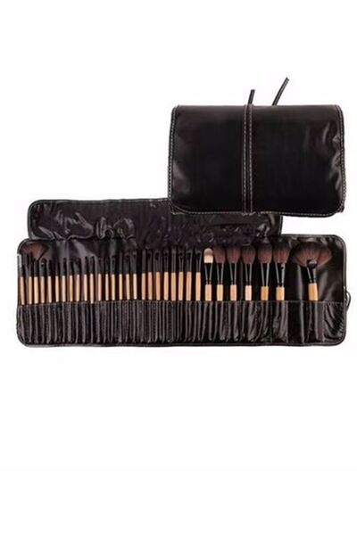 BLOOMING TIME مجموعة فرش مكياج أساسية مكونة من 32 قطعة مع حقيبة