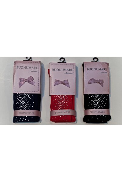 BUONUMARE Set de 3 colanți roșii, negri și bleumarin cu strasuri pentru fete ...