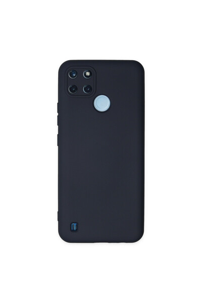 NewFace Realme c25y case nano inner velvet silicone - navy blue