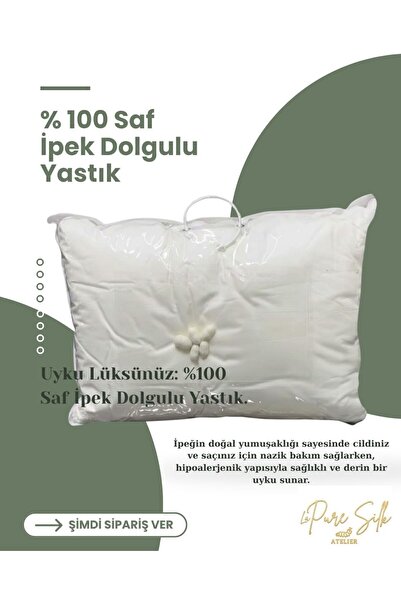 Pure Silk Atelier %100 SAF İPEK DOLGULU | Lüks Uyku Serisi | Hipoalerjenik | ...