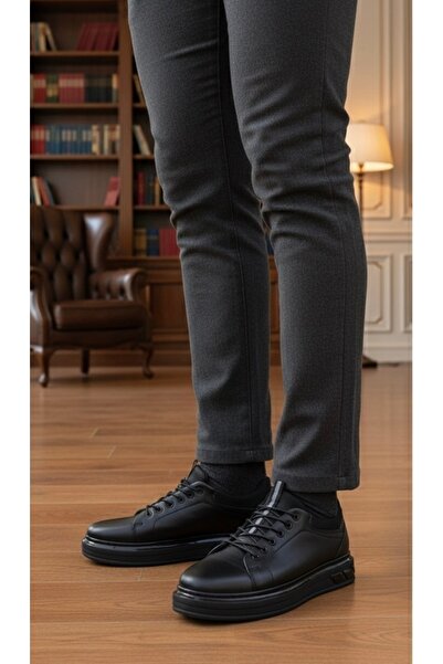 Budaks حذاء رجالي كاجوال من الجلد الطبيعي خفيف الوزن ومريح ومرن لتقويم العظام