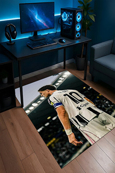 Halura Kenan Yıldız Futbolcu Kaymaz Taban Makinede Yıkanabilir Oyuncu Gamer G...