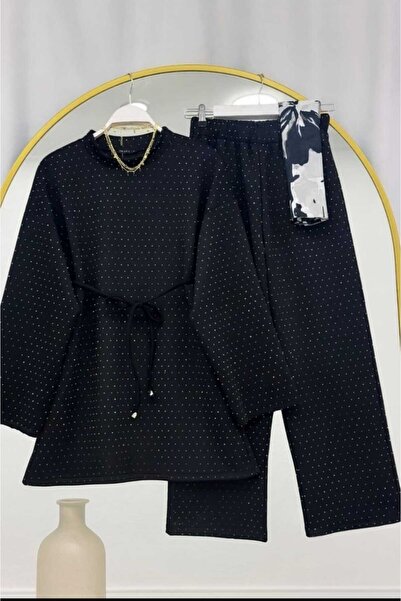 MODA VEDAT Women's Scuba Stone Pants Set -0600