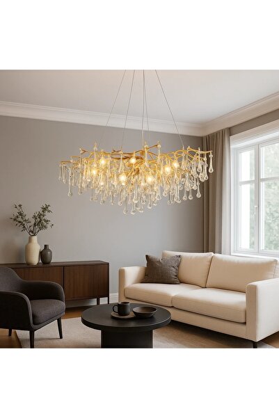 OEM Candelabru Lux cu 176 Cristale Design Aur Oxidat Marquen