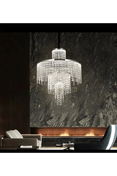 OEM Lustra LED Silver Cristal cu Telecomanda Cordellea