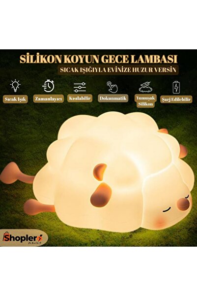 Lero Silikon Koyun Gece Lambası