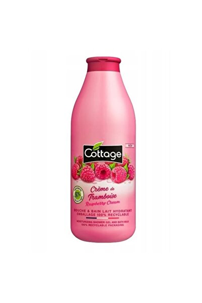 Cottage Set 2 x Gel Dus si Lapte de Baie Cottage, Zmeura, 750 ml