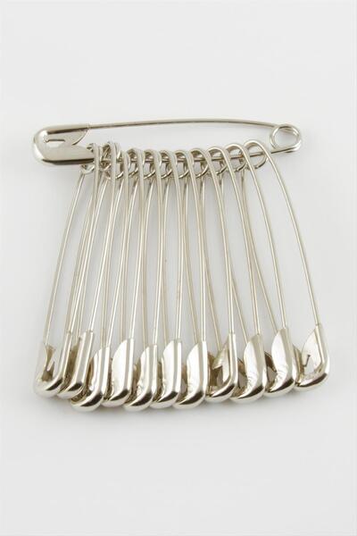 ZERO LAND MSA-SHOP 12 bucăți ace cu cârlig 7,5 cm - culoare argintie