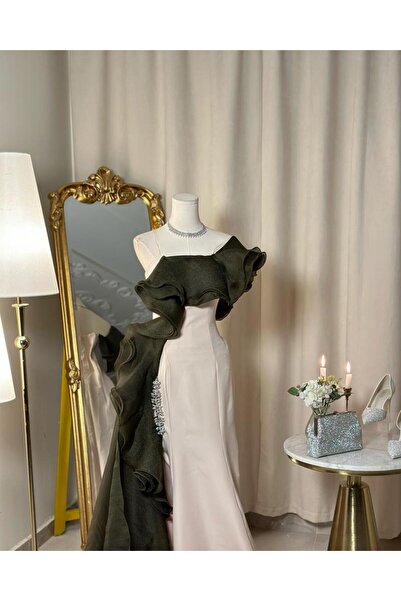 vanus fashion فستان سهرة طويل 5055 ( لونين )