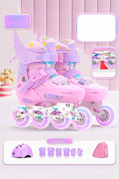 OEM Adjustable roller skates for children, Wings model, with set of protection, adjustable sizes 35-38