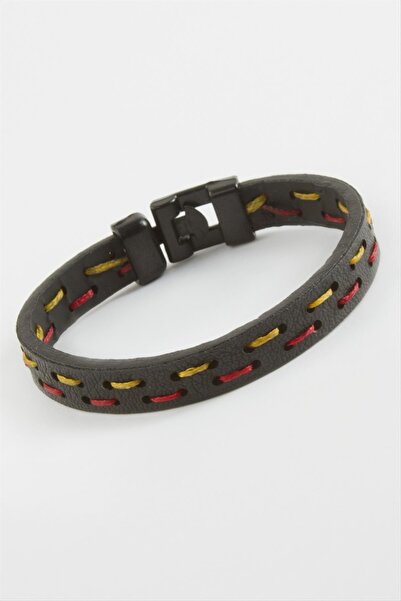 ZERO LAND 1594001739 Fan Quality Artificial (210140) Leather Bracelet-Black