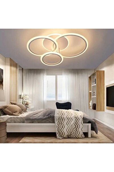 OEM Lustra LED cu Telecomanda Model Modern 4 Inele Tirevon