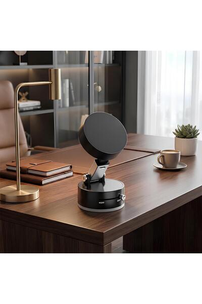 Hatreds 360 Dönebilen Araç İçi Telefon Tutucu Kilitli Vakumlu Magsafe Masa Üs...