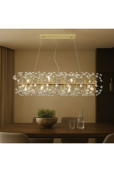 OEM Candelabru Auriu cu Cristale Cenora