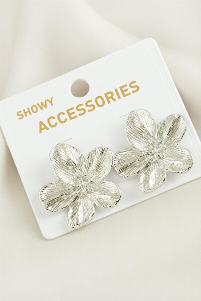 ZERO LAND 1592651739 أوركيد تريند ميتال (135126) أقراط - لون فضي