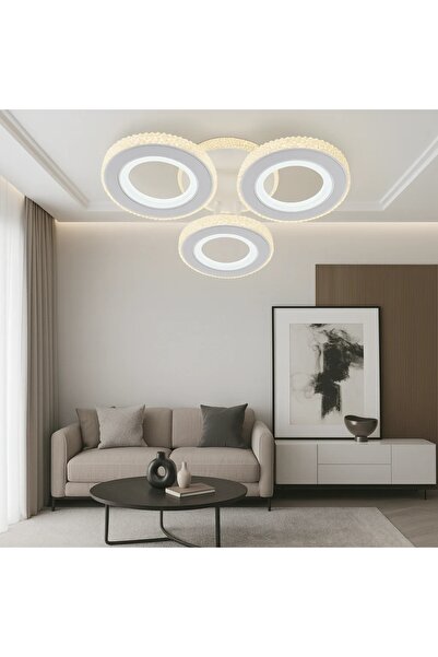 OEM Modern LED Chandelier with Crystal 94W ​​3 Light Levels with Remote Contr...