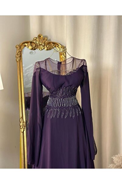 vanus fashion فستان سهرة طويل 4815 (لونين )