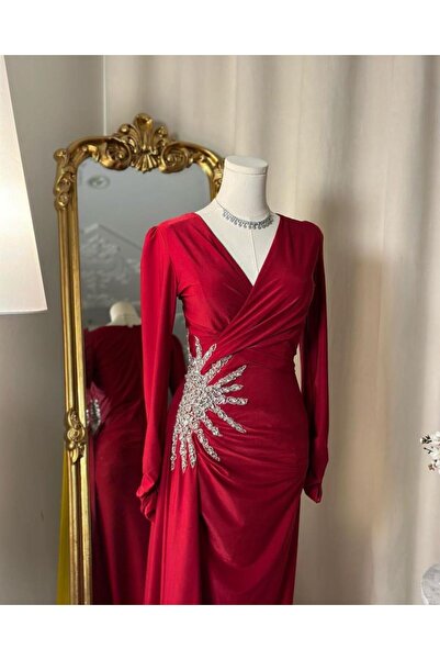 vanus fashion فستان سهرة طويل 4814 ( 3 الوان )