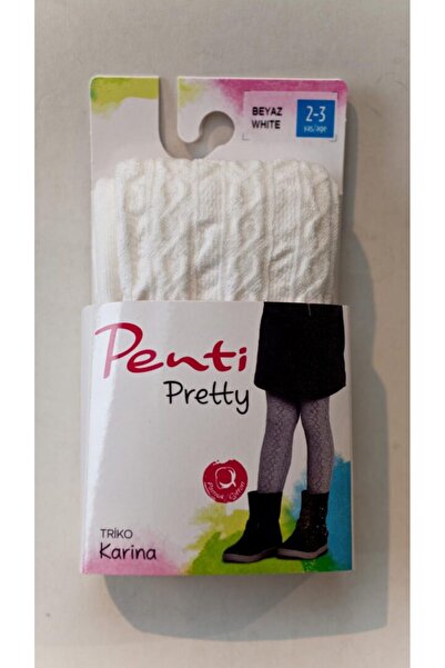 Penti Ivory Penti-pattern Tights for Girls