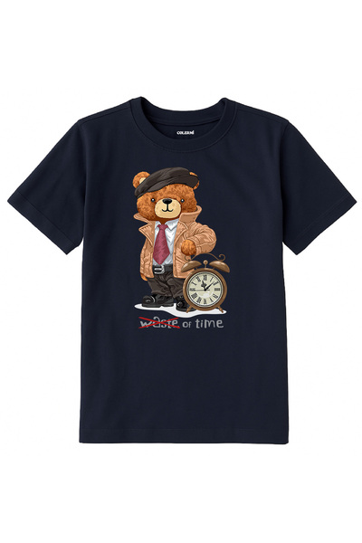 Colermi تي شيرت للأطفال من القماش القطني – تي شيرت للأطفال من تايم بير تيدي ب...