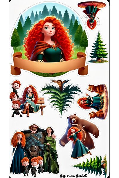 BENİMSER REKLAM مجموعة ملصقات متعددة ذات طابع مغامرة الشعر الأحمر - 22 × 30 س...