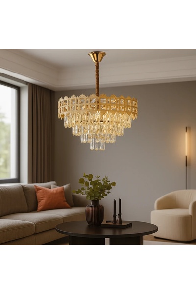 OEM Golden Chandelier with 8 Sockets Modern Design Eridorn