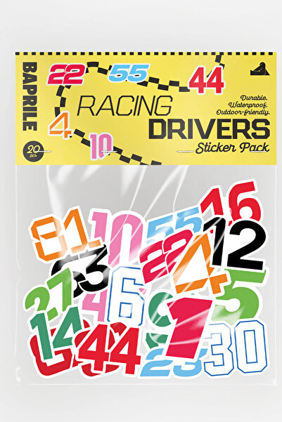 Baprile Racing F1 Drivers Yarışçı Numaraları 2025 Sticker Paketi Yapışkanlı E...