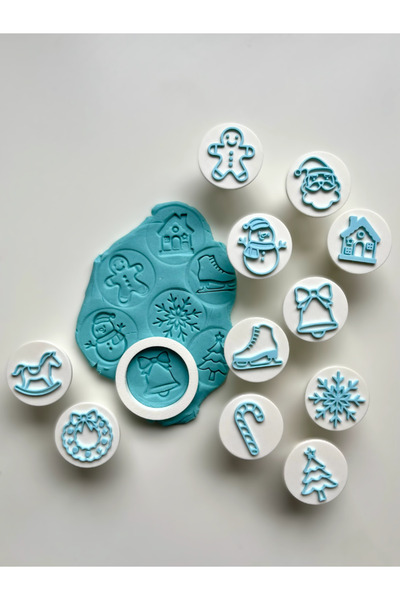 Akgün's Kış Temalı Damga Seti - Eğitici ve Duyusal Gelişim Oyuncakları - Hamu...