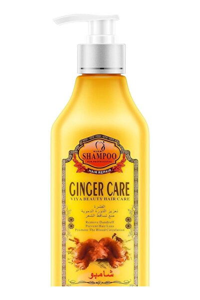 VİYA شامبو وصبغة شعر بتركيبة عشبية طبيعية 100% غنية بالزنجبيل - 500 مل
