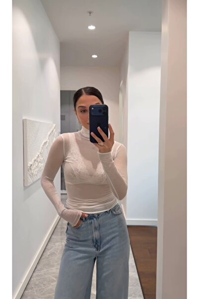 IŞILDA FASHION Balıkçı Transparan Bluz