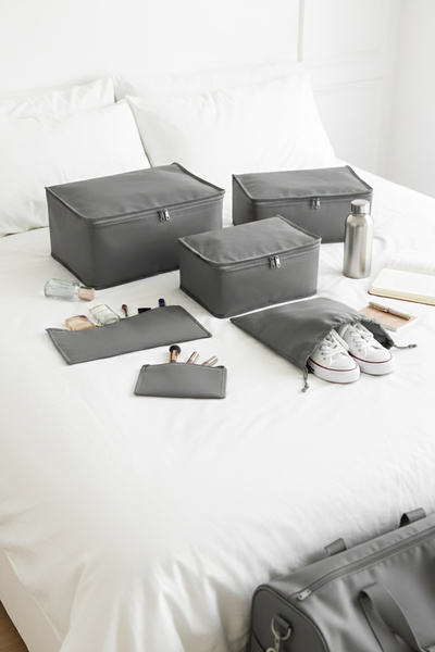 REKHOME 6-Piece Suitcase Organizer Suitcase Inside Organizer Travel Type Pouch Set Gray