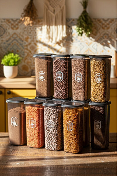 Perotti Outlet Locky Transparent 12-Piece 1750 ml Square Food Storage Container