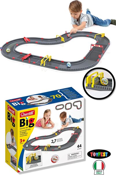 TOYFEST 2.7 Metre Yarış Pisti Seti Büyük Bilye Parkuru Quercetti Big Başlangı...
