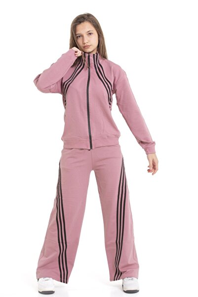 ASYAKİDS CLUB Κοριτσίστικο αθλητικό κοστούμι με ψηλός λαιμός φερμουάρ από χτε...