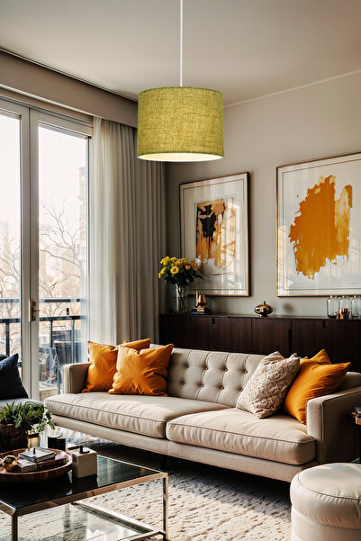 Limon 3D Desing Elarys Tekli Sarkıt Modern Avize Yatak Odası Salon Mutfak Kor...