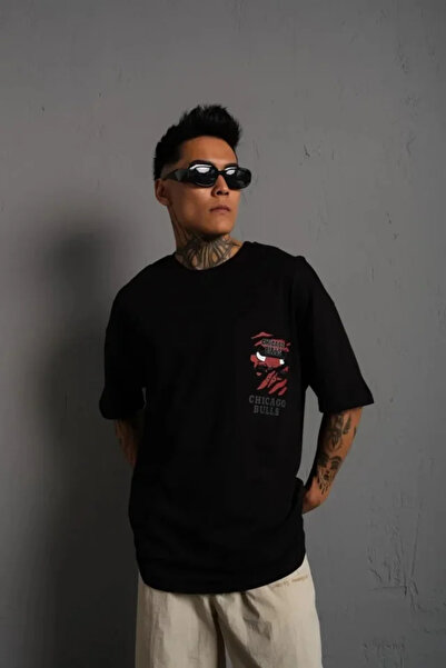 Kokosh moda Tricou oversize pentru bărbați, imprimat pe spate, de calitate - ...