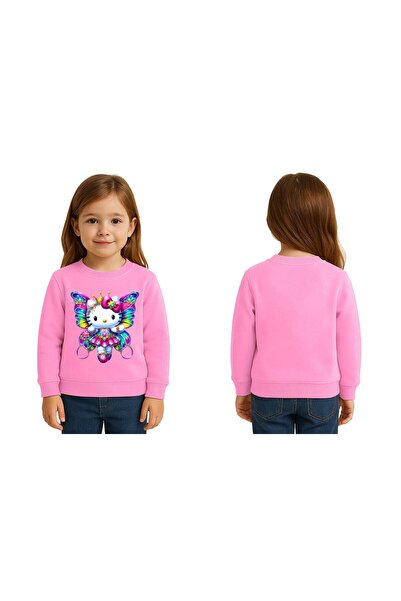 SEDİRLİ سويت شيرت للأطفال من الجنسين هيلو كيتي مطبوع مكون من 3 خيوط