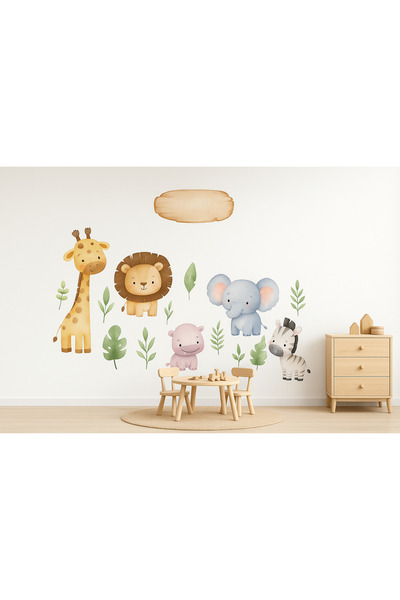 ReklamX Safari Hayvanları Duvar Sticker Seti – Oyun ve Çocuk Odası Dekoru (3 ...