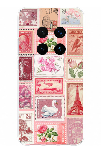 TechTree حافظة سيليكون متوافقة مع هاتف Honor Magic 7 PRO باللون الوردي مطبوع