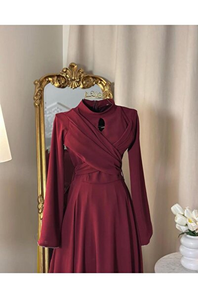 vanus fashion 5932 -فستان ميدي (لونين)