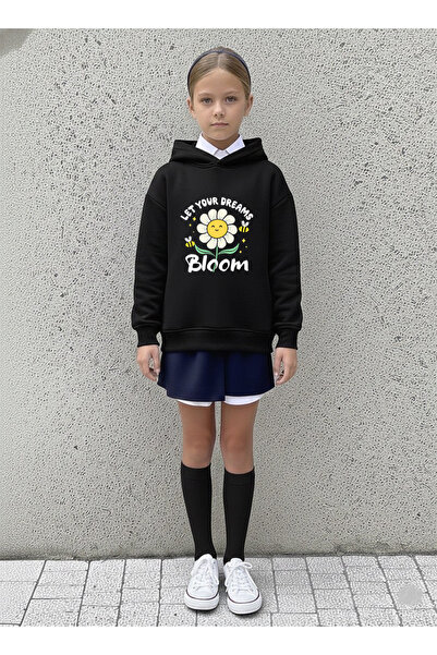 LORVEX قصة فضفاضة سويت شيرت للأطفال – أدع أحلامك تزدهر مطبوع