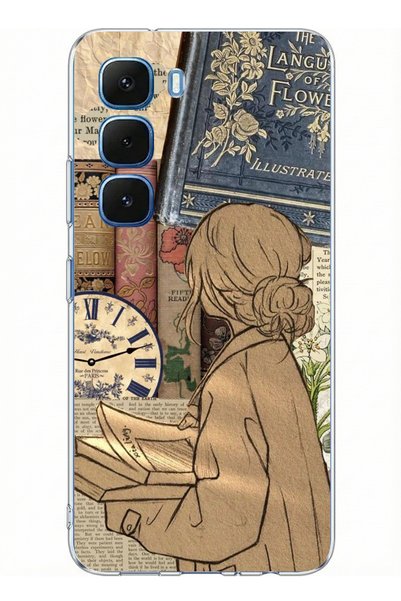 TechTree Printed Silicone Case with Retro Newspaper Women's Design Compatible...