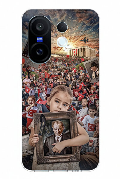 TechTree حافظة سيليكون متوافقة مع هاتف Vivo X200 FE من أتاتورك أنيماتيكابير م...