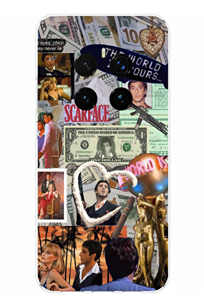 TechTree حافظة سيليكون مطبوع متوافقة مع هاتف Honor Magic 7 PRO بتصميم كولاج س...