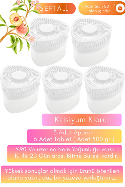 Saban Nem Alıcı Set | Şeftali Esanslı | 5 Aparat 5 Tablet | Rutubet & Küf Önl...