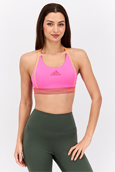 adidas Women Padded Sportswear Fit Training Bra, Pink Combo