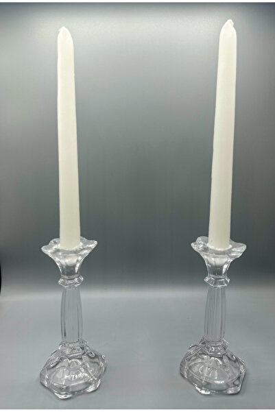 Pars Soya Parafini Beyaz Şamdan Mum 5 Adet – Dekoratif, Dumansız, Uzun Ömürlü